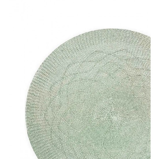 Lugar Americano Redondo Crochet Verde Menta